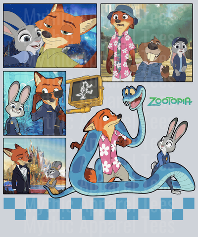OR 01122025 NHUY Zootopia Disney checkered cartoon style