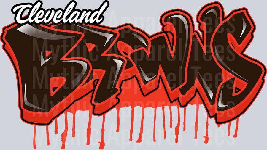 Browns Tri Color Airbrush DTF NFL Transfers