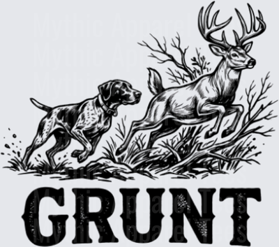 German Shorthaired Pointer Chasing Buck Grunt Hunting Dog
