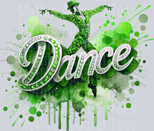 Dance with Male Dancer Green DTF Dance Male Transfers