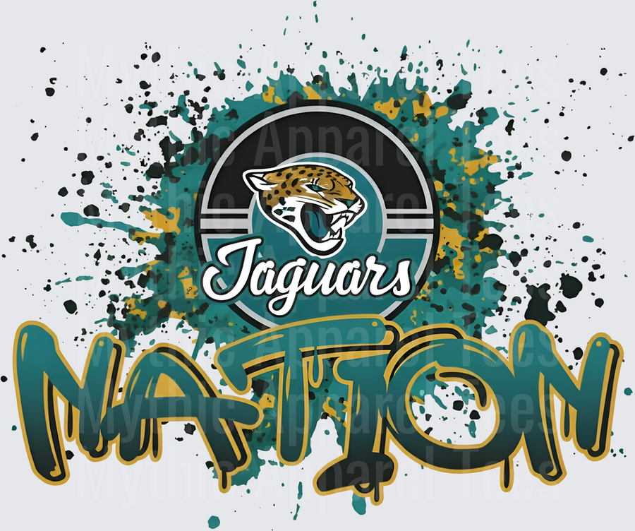 Jacksonville Jaguars Nation Paint Splash Logo Design