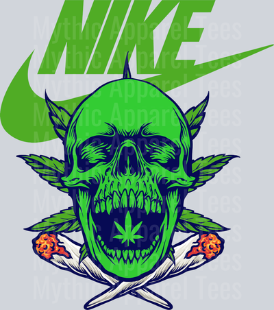 Cannabis Skull Weed JUST DO IT DTF Nike Transfers