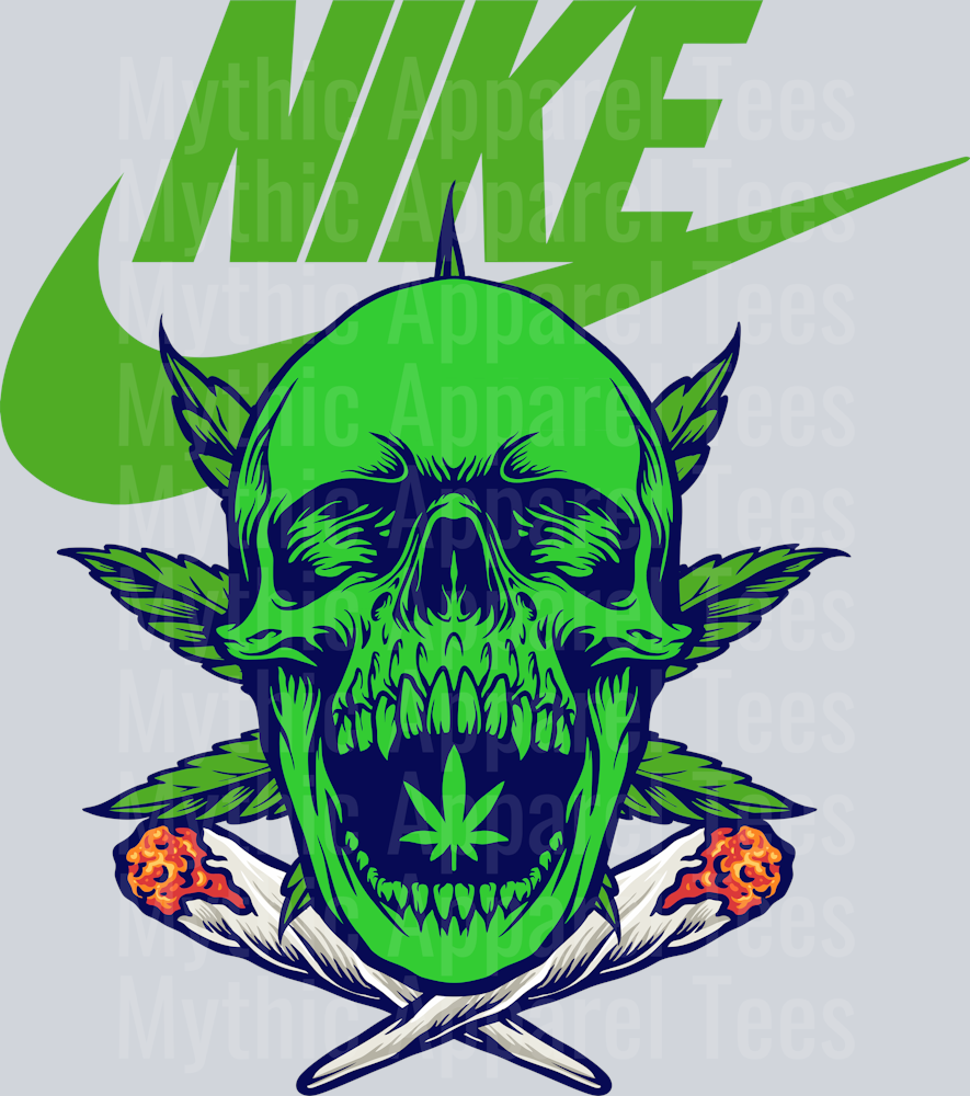 Cannabis Skull Weed JUST DO IT DTF Nike Transfers
