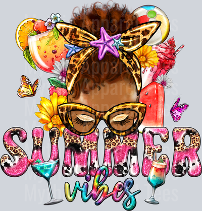 Summer Vibes sassy head DTF Summer Transfers