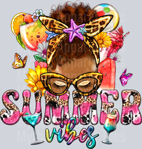 Summer Vibes sassy head DTF Summer Transfers