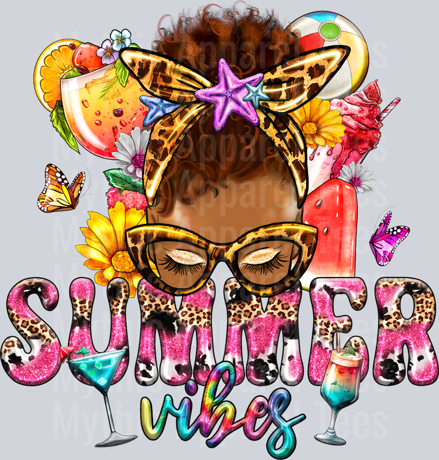 Summer Vibes sassy head DTF Summer Transfers