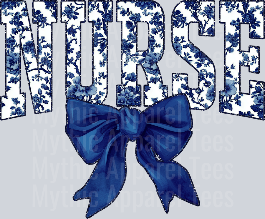 Navy Toile Nurse