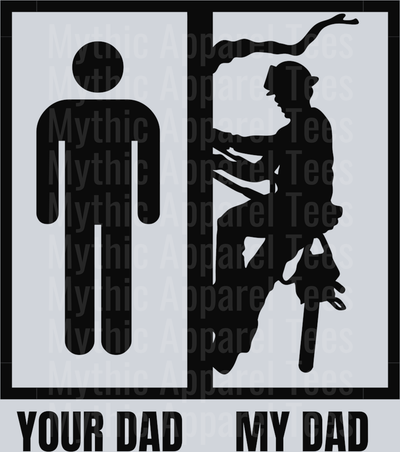 Your dad my dad tree climber DTF Blue Collar Transfers