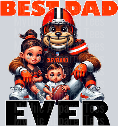 Cleveland Browns Best DAD EVER Fathers Day DTF NFL Transfers