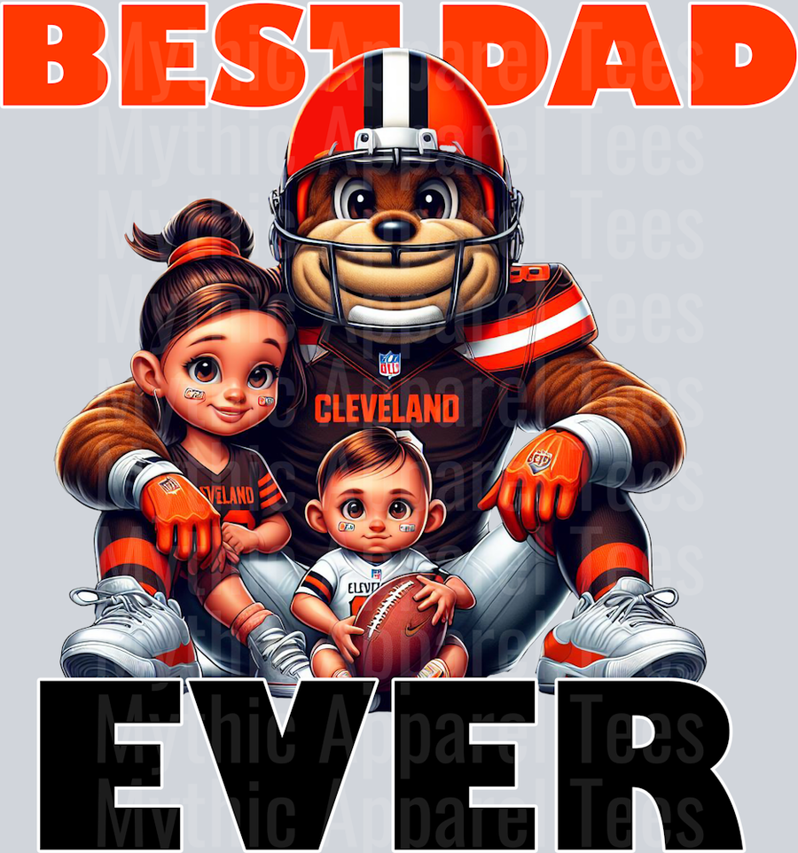 Cleveland Browns Best DAD EVER Fathers Day DTF NFL Transfers