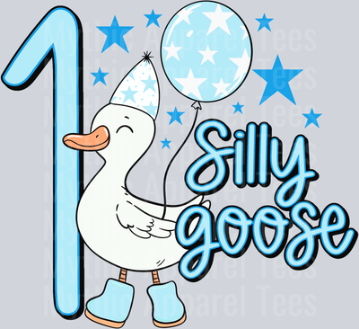 one silly goose birthday boy DTF Goose Transfers