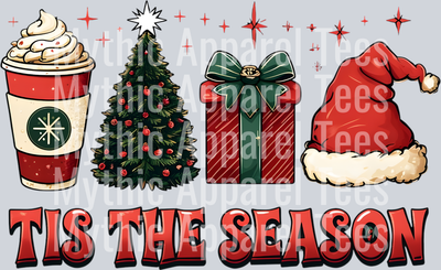 Tis the season Coffee Tree Present and Santa Hat