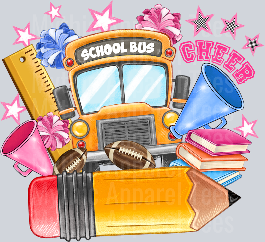 Custom Name School Bus Cheer2