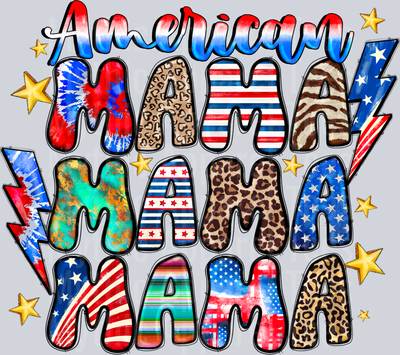 American Mama kopyası 4th of july DTF Patriotic Transfers