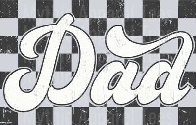 Dad checker box background DTF Dad Transfers