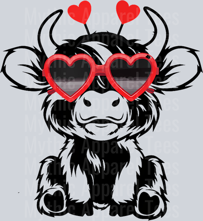 226 Valentine_S Day Cow Highland Cow Valentine_S T-Shirt