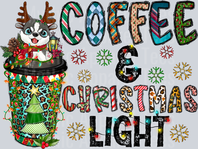 Coffee And Christmas Light
