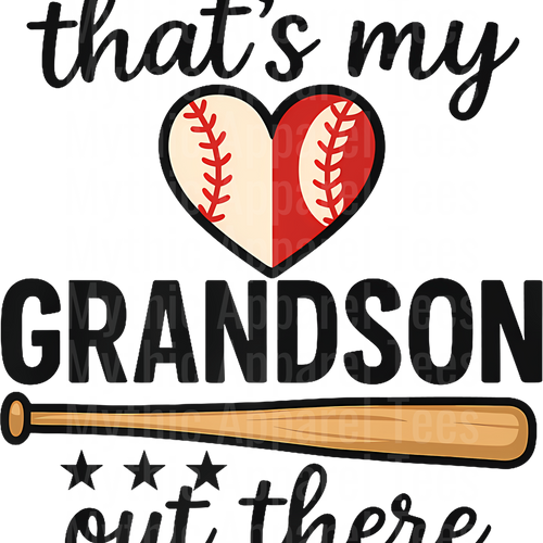 Grandma Grandpa Grandparents Baseball DTF Transfer