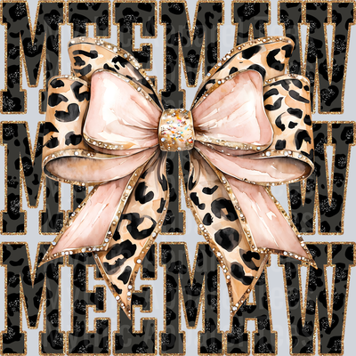 Leopard Bow Meemaw