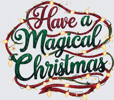 Christmas Have a Magical Christmas Lights Script Lettering