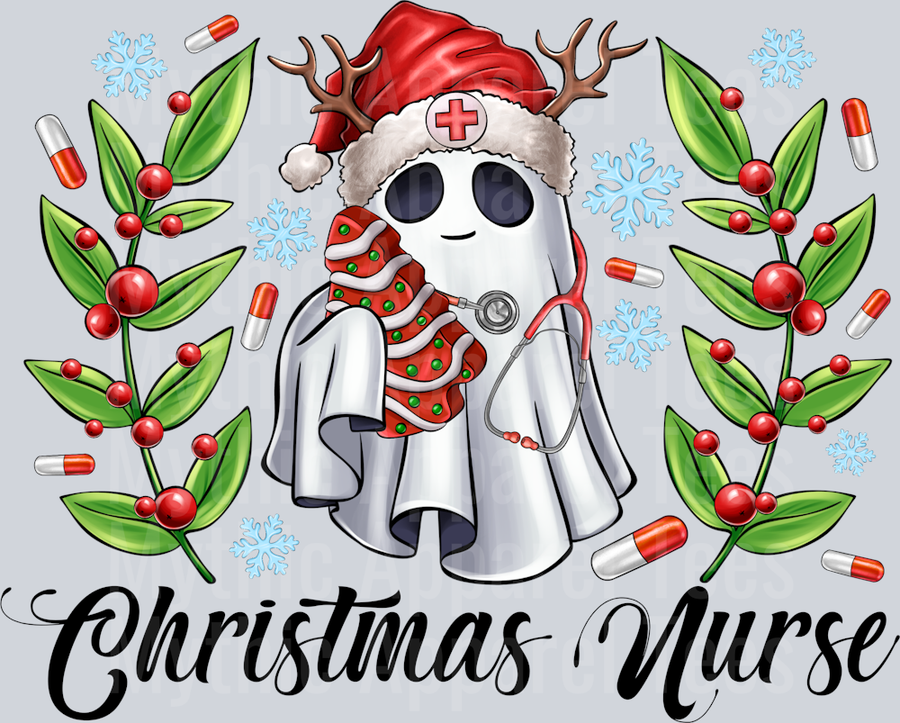 Christmas Nurse Ghost Little Debbie Christmas Tree Cake