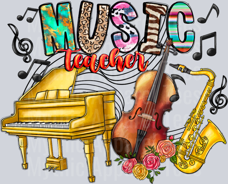 Music Teacher DTF Teacher Transfers