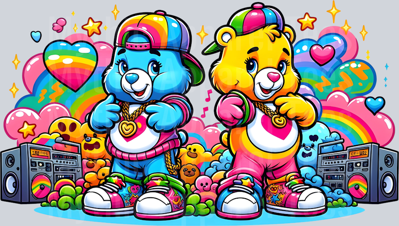 Care Bears Graffiti DTF Pop Culture Transfers