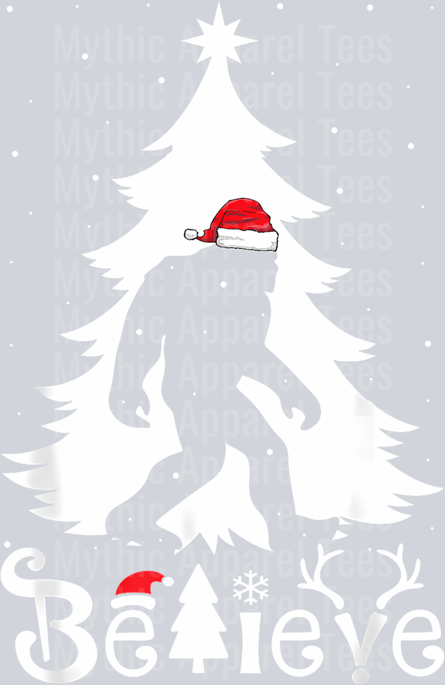 2 Bigfoot Christmas Gifts For Men Boys Girls Funny Christmas T-Shirt