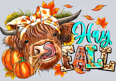 Hay Fall Cow, Hello Fall, Cow Pumpkin, Thankful Cow T-Shirt
