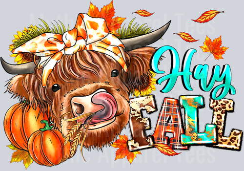Hay Fall Cow, Hello Fall, Cow Pumpkin, Thankful Cow T-Shirt