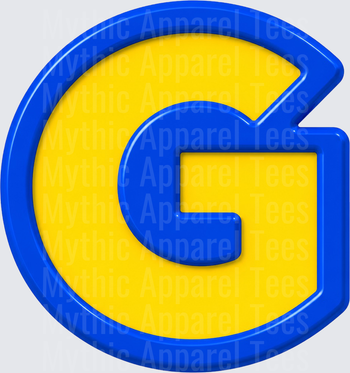 Toy Story Alphabet Bold Letter G Blue and Yellow
