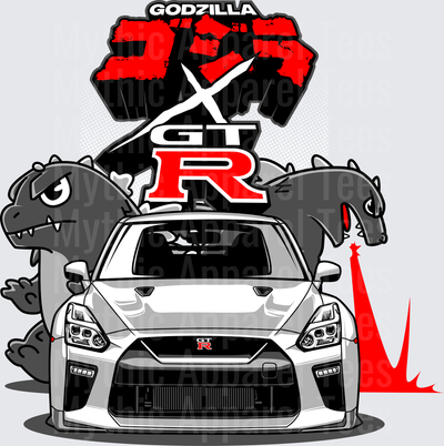 Drifting and Muscle Cars Godzilla x Nissan GT-R R35 Kaiju Collab