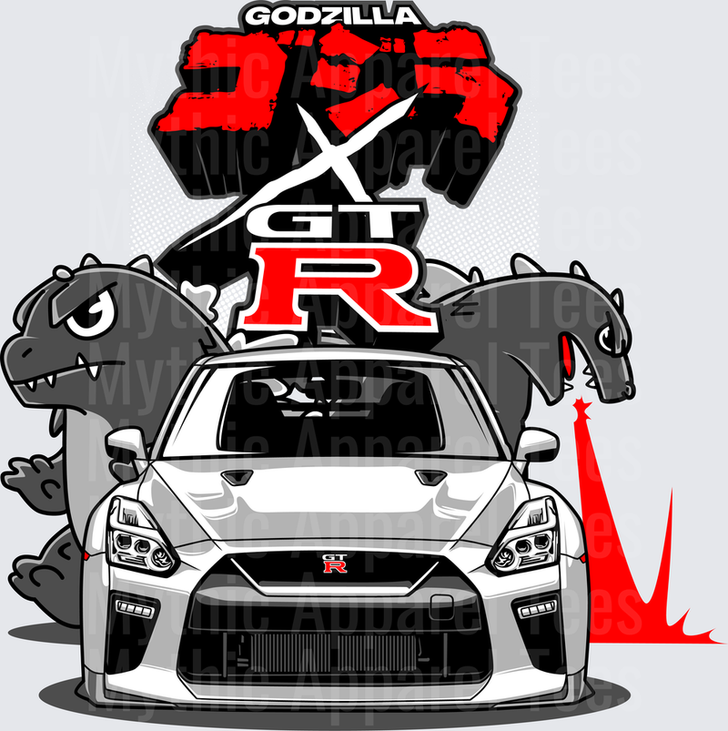 Drifting and Muscle Cars Godzilla x Nissan GT-R R35 Kaiju Collab