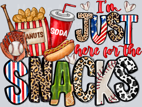 I'm just here for the snacks Baseball