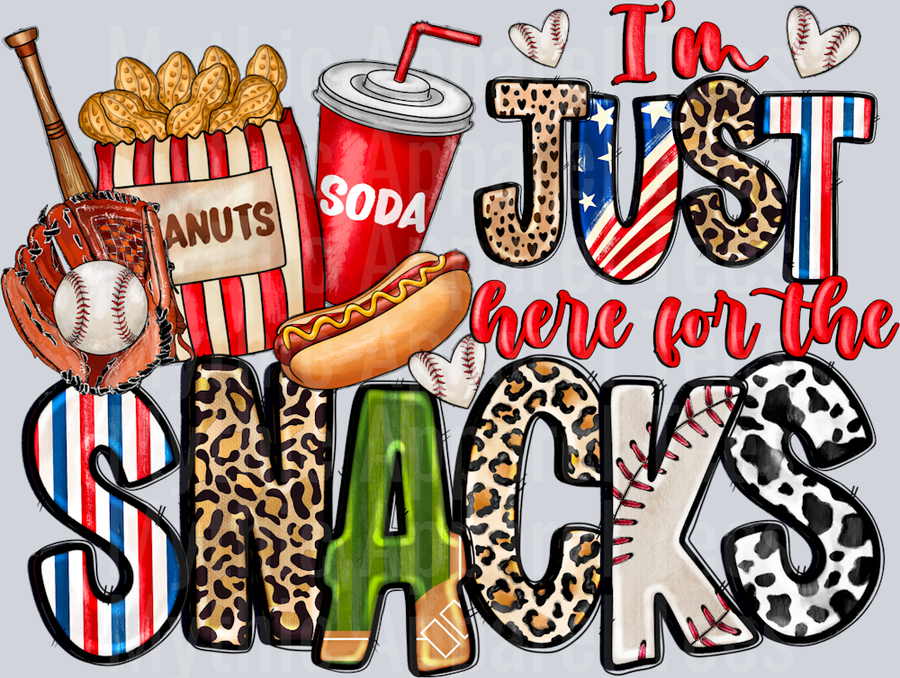 I'm just here for the snacks Baseball