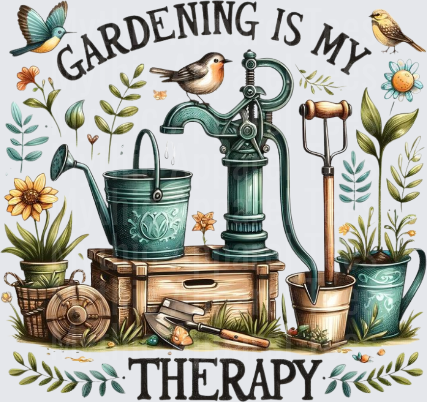 Plant Lovers Gardening Is My Therapy Vintage Garden Tools
