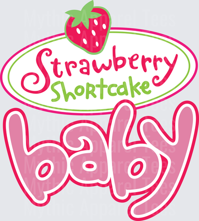 Strawberry Shortcake Baby Logo Pink Bubble Letter Design