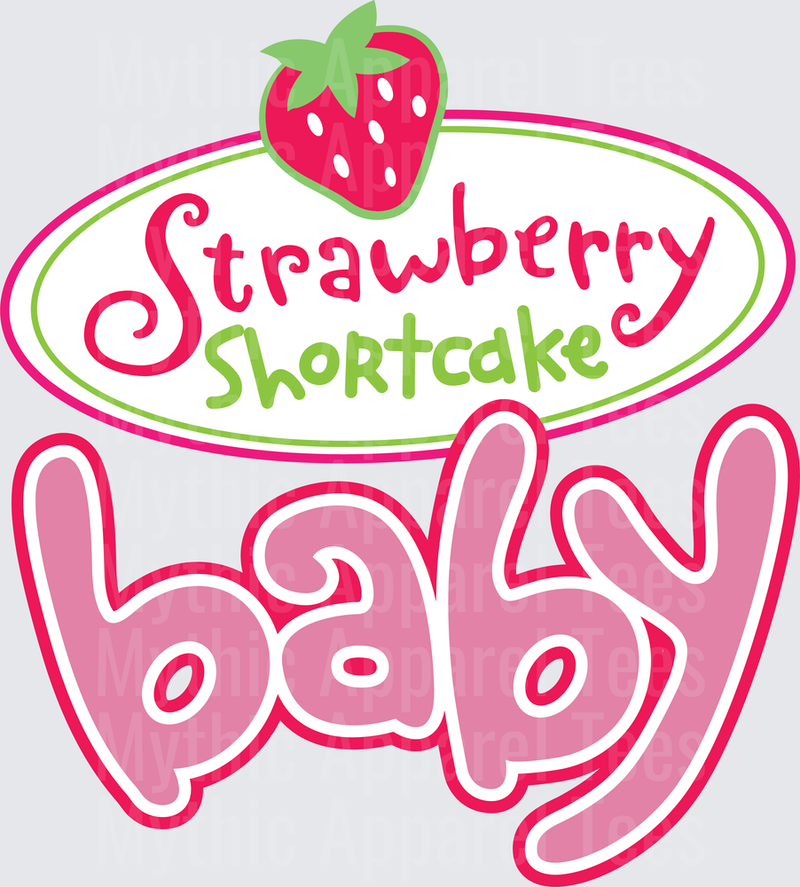 Strawberry Shortcake Baby Logo Pink Bubble Letter Design