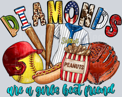 Diamonds Are a Girls Best Friend Softball