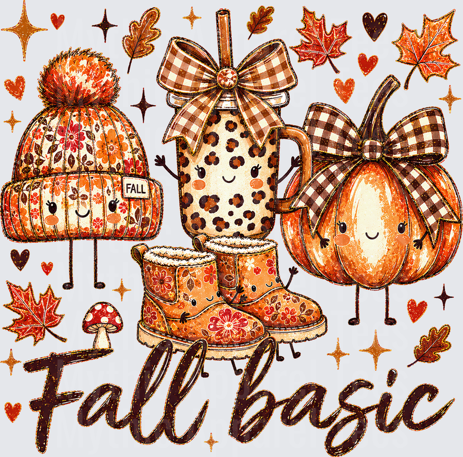 Fall Designs Cute Fall Basic Kawaii Pumpkin Beanie Coffee Cup Ugg Boots With Buffalo Plaid Bows Autumn Leaves And Sparkles