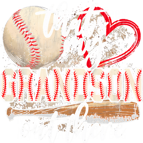 Grandma Grandpa Grandparents Baseball DTF Transfer