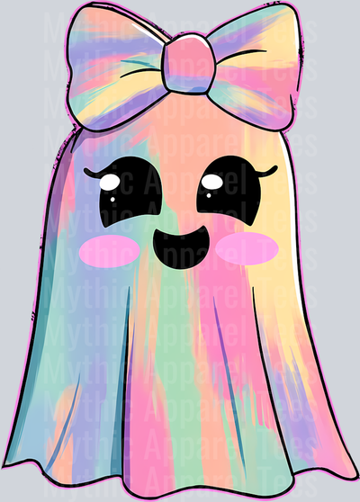 TD Iridescent Coquette Ghost PNG – Cute Halloween Sublimation  Retro Spooky Shirt Design  Girly Pumpkin Vibes Digital Download