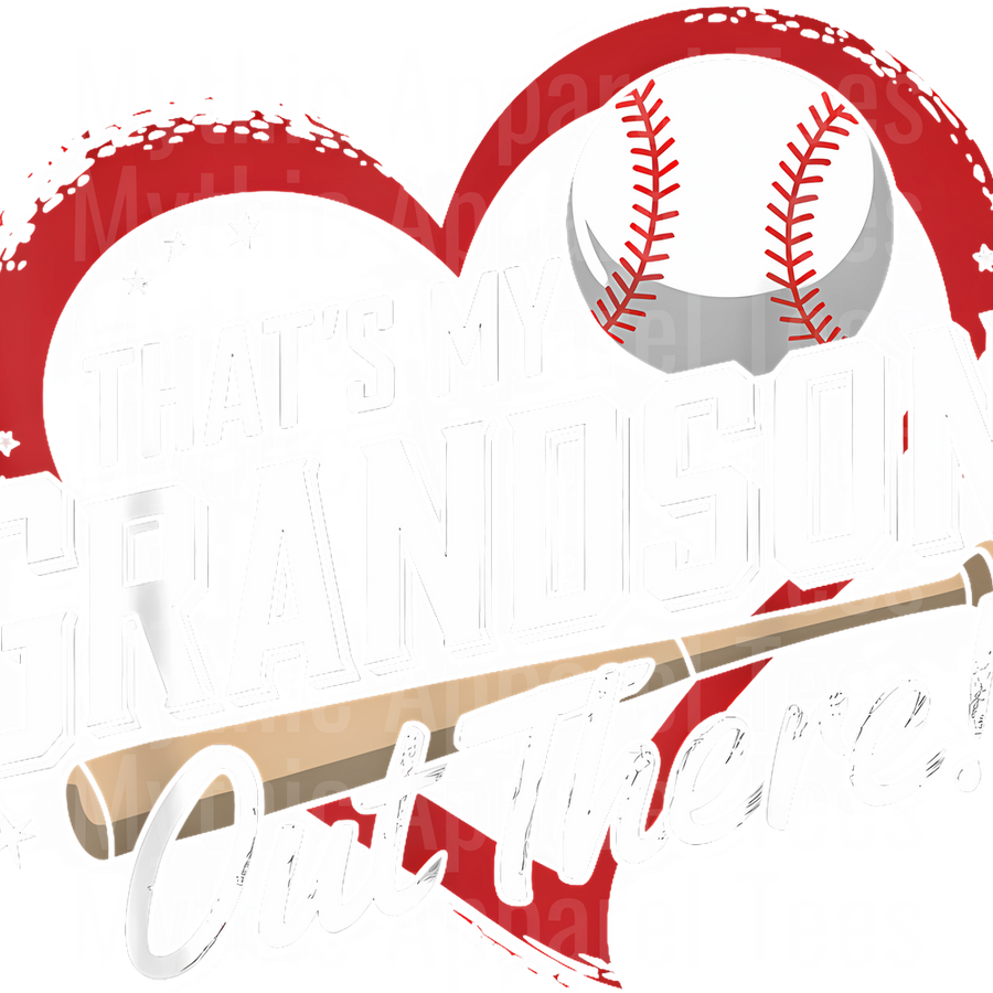 Grandma Grandpa Grandparents Baseball DTF Transfer