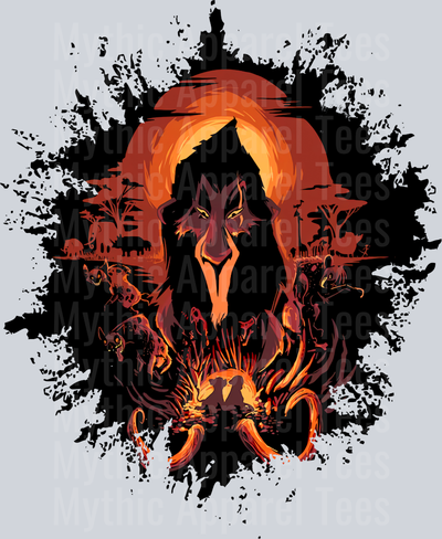 Scar Disney Villain The Lion King Dark Silhouette Color Splash Crystal Ball Vision