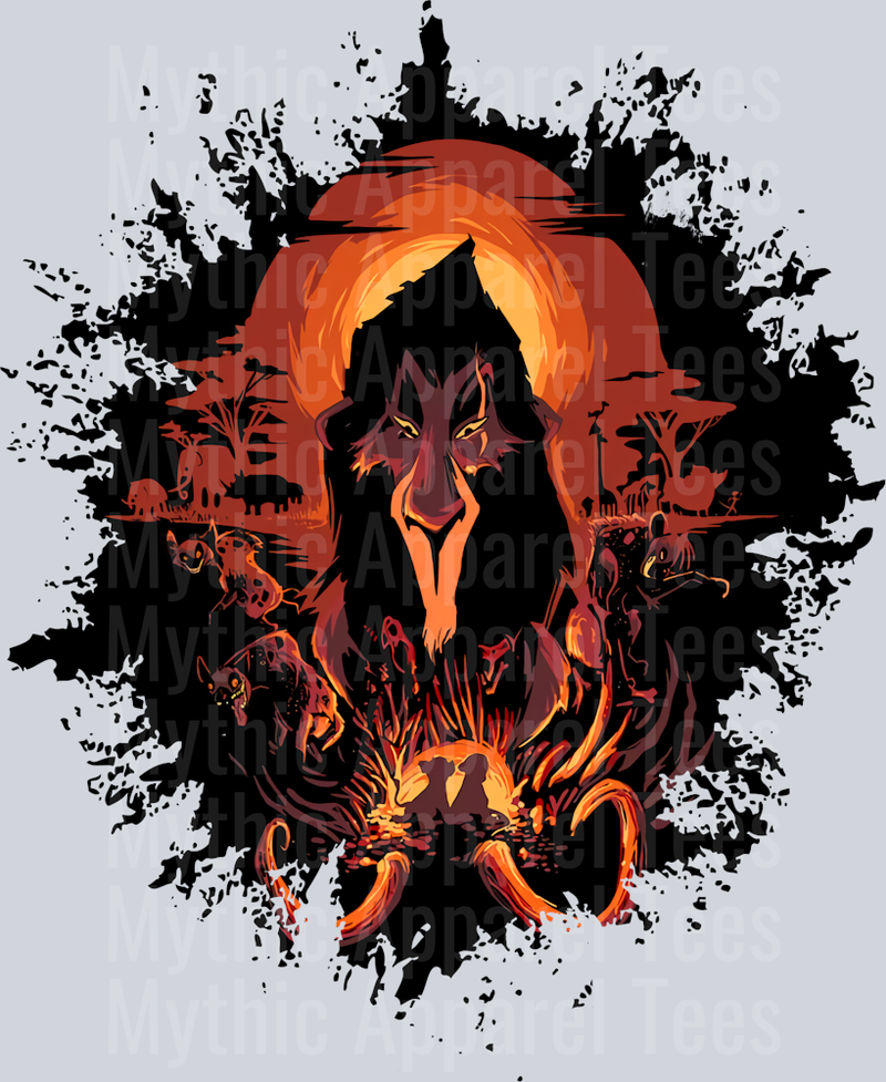 Scar Disney Villain The Lion King Dark Silhouette Color Splash Crystal Ball Vision