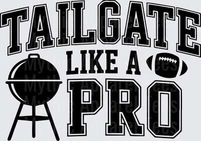 American Football Tailgate Like A Pro BBQ Grill Graphic