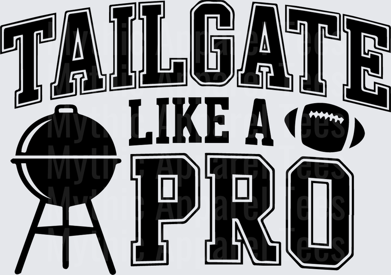 American Football Tailgate Like A Pro BBQ Grill Graphic