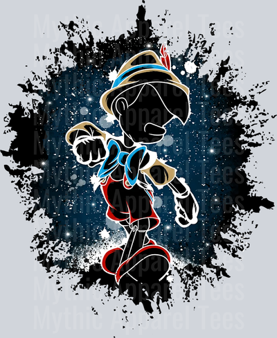 Pinocchio Disney Dark Silhouette Color Splash Crystal Ball Vision