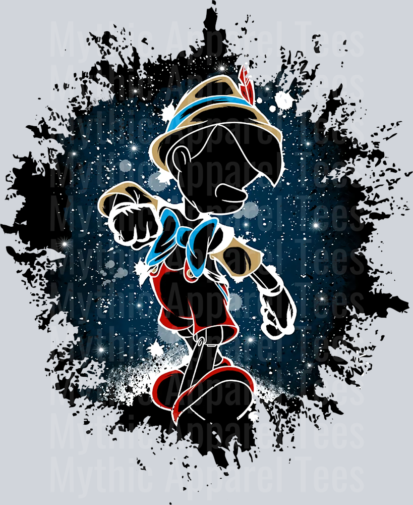 Pinocchio Disney Dark Silhouette Color Splash Crystal Ball Vision