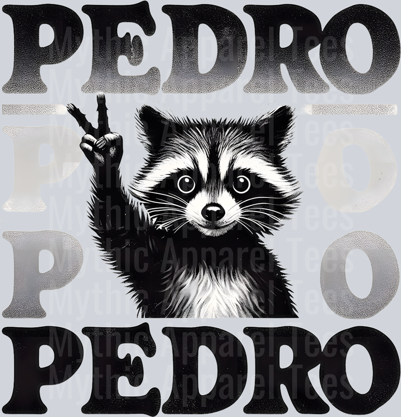 Pedro for president DTF Racoon Transfers